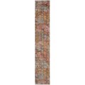 Flowers First 2 ft. 2 in. x 12 ft. Vintage Persian Power Loomed Runner Rug, Brown & Multi Color FL1860157